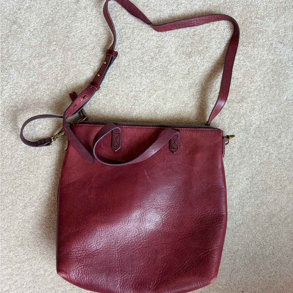 Madewell transport crossbody purse, burgundy/maroon color
